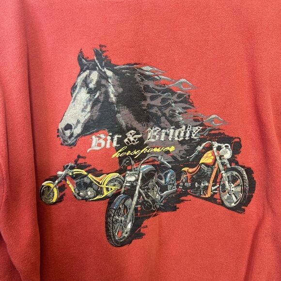 Bit & Bridle Sweatshirt Size 3xl Horsepower Horse Motorcycle - Picture 8 of 10